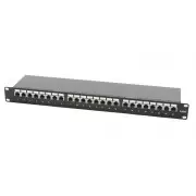 Patch panel rack  1U  24 x RJ45 Cat6 SFTP