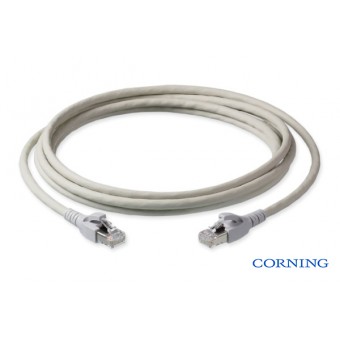 Latiguillo RJ45 Cat6A SFTP 1m gris Corning