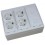 Caja de superficie  2 X Rj45 Keystone con 4 x Schuko blancos