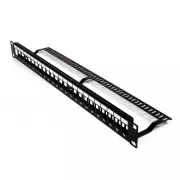 Patch panel rack 1U vacio 24 puertos slim UTP Lapara Networking