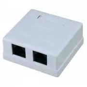 Roseta de superficie 2 XRJ-45 CAT6 UTP