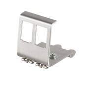 Adaptador carril DIN 2 X RJ45 metálico Keystone